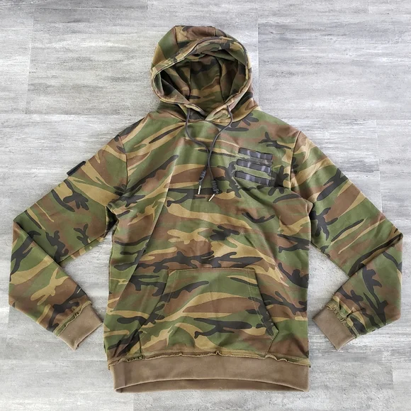 New Designers | Peace Camo Khaki | Pullover Hoodie - Picture 3 of 5